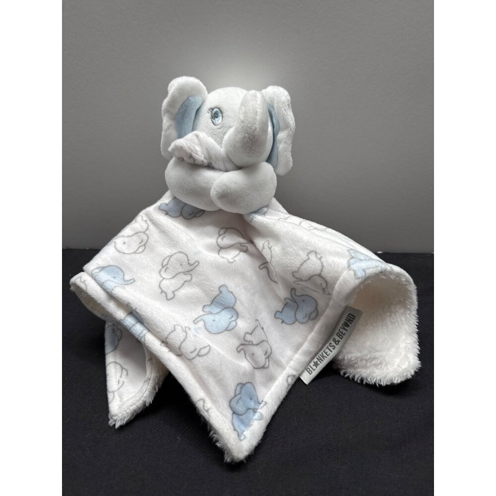 Blankets & Beyond Elephant Security Blanket Lovey  Soft Plush Baby Boy